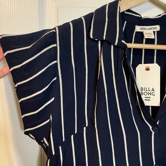 NWT Billabong ‘Tropical Crush’ vertical striped crop top sz M - Picture 3 of 8